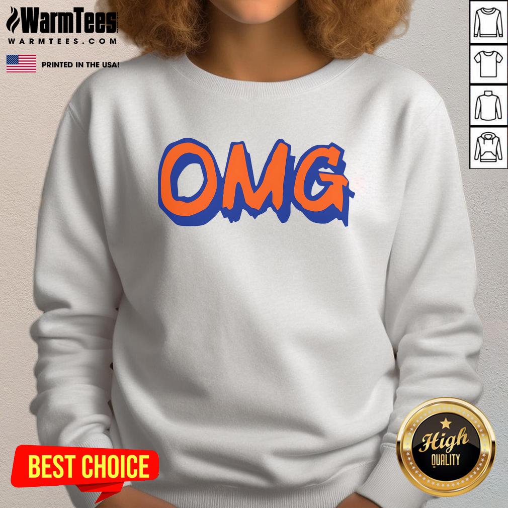 Awesome NY OMG New York baseball sweatshirt in vibrant colors, perfect for fans showcasing their love for NYC baseball.