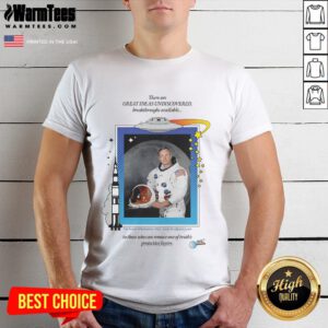 Awesome Neil Armstrong UFO T-Shirt featuring a vintage design of Neil Armstrong with a UFO in space. Perfect for space enthusiasts!