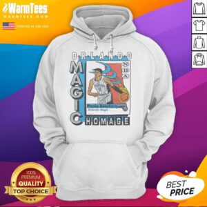 Awesome Orlando Magic trading card hoodie featuring Paolo Banchero, perfect for fans and collectors of NBA apparel.