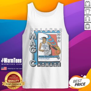 Awesome Orlando Magic trading card featuring Paolo Banchero on a stylish tank top, perfect for fans.