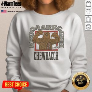 Awesome Star Wars Wookie Roar Chewbacca sweatshirt featuring a bold design of Chewbacca's iconic roar.