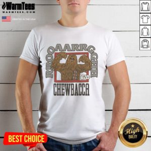 Awesome Star Wars Wookie Roar Chewbacca T-Shirt featuring a vibrant graphic of Chewbacca roaring, perfect for fans.