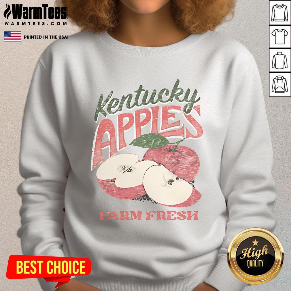 Awesome The Farm Fresh Kentucky Apples Sweatshirt featuring rustic apple graphics and cozy design, perfect for fall wear.