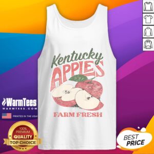 Stylish tank top featuring 'Awesome The Farm Fresh Kentucky Apples' design, perfect for summer and apple lovers.