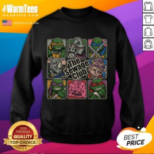 Awesome The Sewage Bunch Club Ninja Turtle Sweatshirt featuring vibrant graphics and a comfortable fit for fans.
