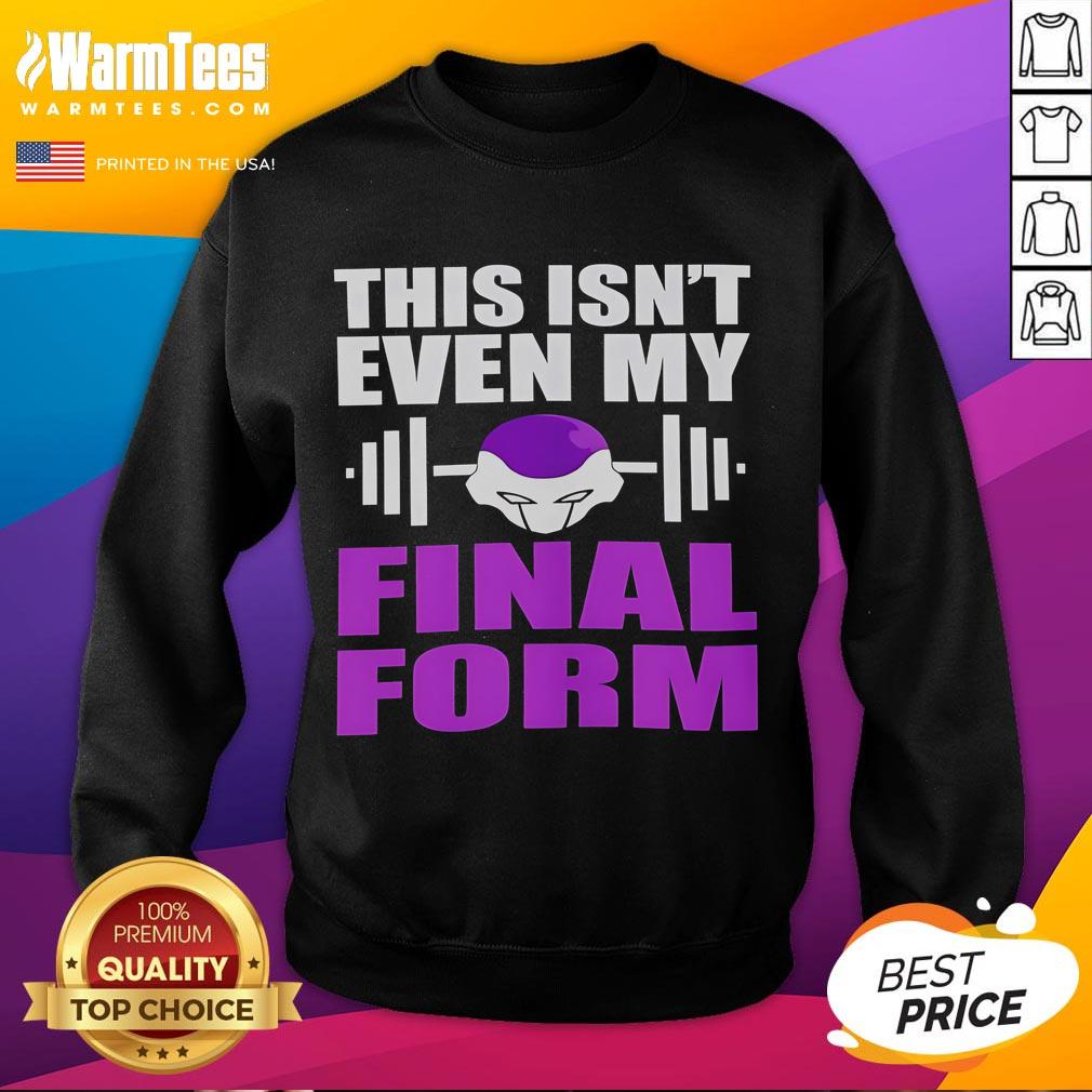 Awesome sweatshirt featuring 'This Isn't Even My Final Form' design, perfect for casual wear and anime fans.