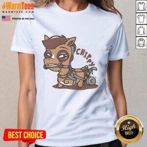 Alt Text: Cute Give Chippy the Bit Ladies Tee featuring a playful design perfect for casual wear and everyday style.