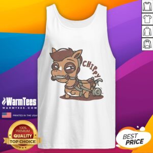 Cute Give Chippy The Bit tank top featuring vibrant colors and playful graphics, perfect for casual summer wear.