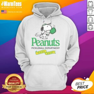 Cute Peanuts Pickleball Department Good Grief Hoodie featuring playful cartoon characters and vibrant colors.