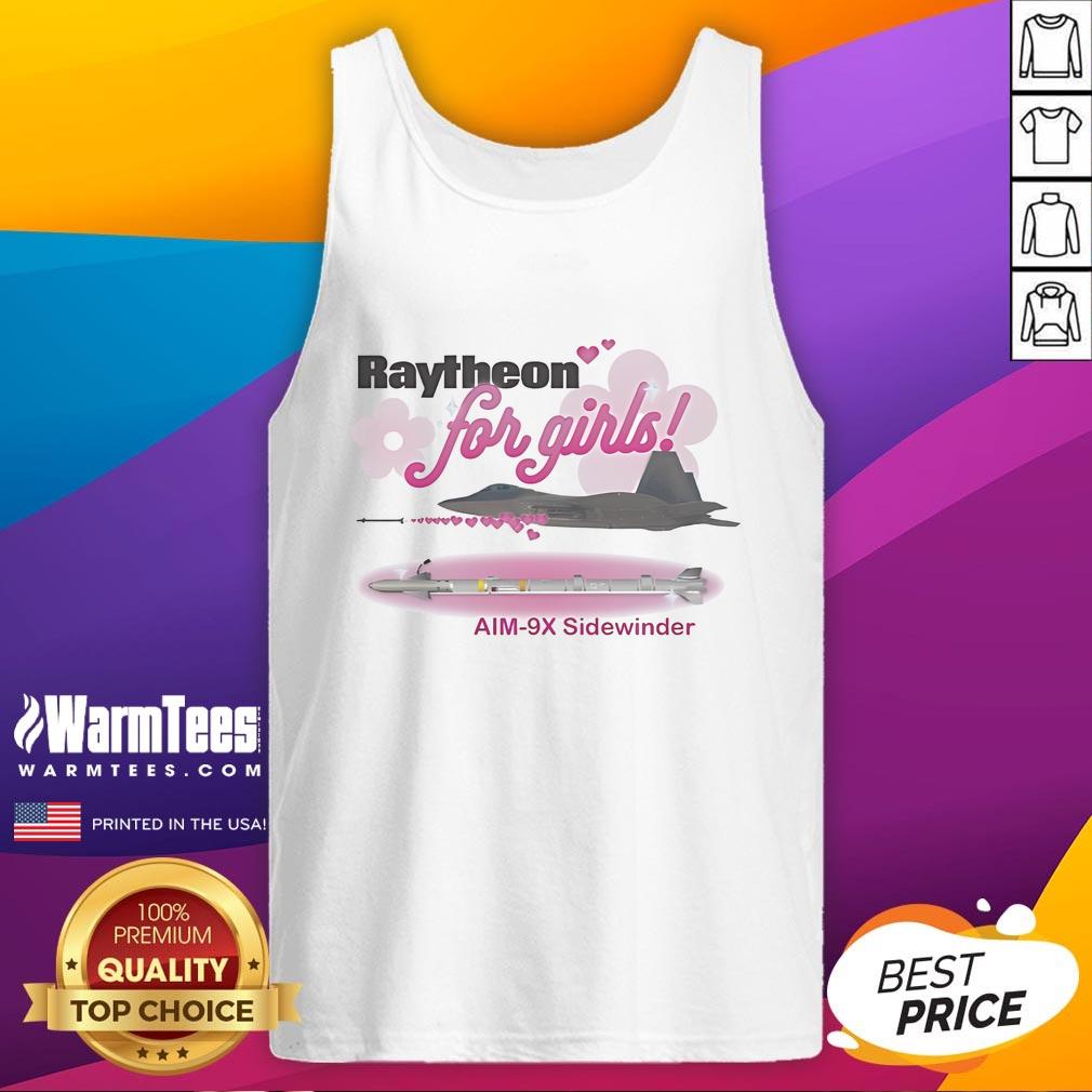 Cute Raytheon for Girls Aim 9X Sidewinder Tank Top featuring a stylish design and vibrant colors perfect for young fans.