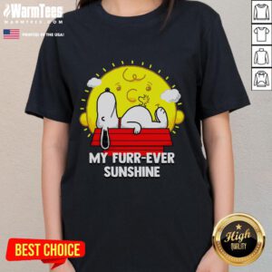Adorable Cute Snoopy Furr Ever Sunshine Ladies Tee featuring a vibrant design for stylish fans of Snoopy.
