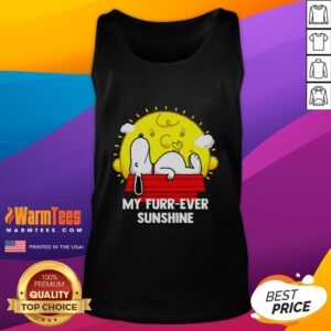 Cute Snoopy Furr Ever Sunshine Tank Top featuring a playful Snoopy graphic, perfect for casual summer wear.