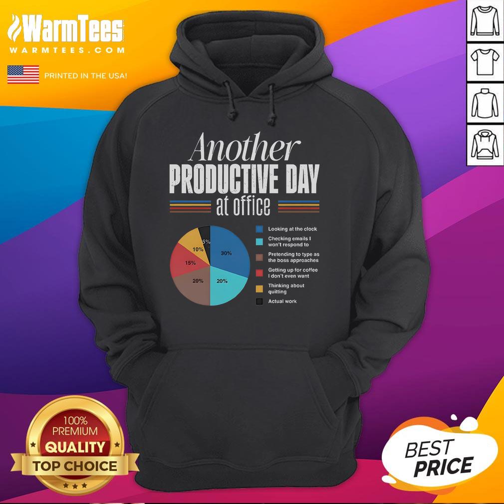 Funny hoodie featuring 'Another Productive Day at the Office' design, perfect for casual workdays and relaxed environments.