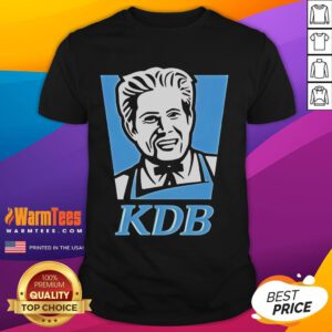 Funny Kevin De Bruyne KFC logo parody T-shirt featuring a humorous design for football fans and KFC lovers.