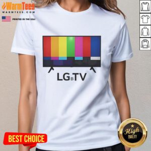 Funny LGBTV LGBT Ladies Tee featuring vibrant colors and a playful design, perfect for expressing pride and humor.