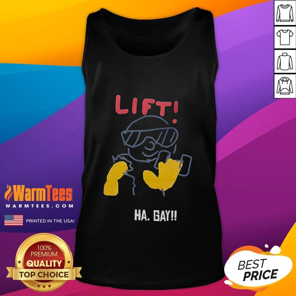 Funny Lift Ha Gay Tank Top featuring a humorous design perfect for pride events and casual outings.