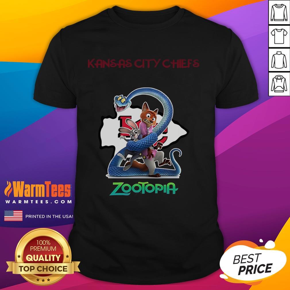 Good Kansas City Chiefs Zootopia 2 T-Shirt featuring vibrant graphics and team colors, perfect for fans and collectors.