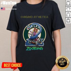 Good Oakland Athletics Zootopia 2 Ladies Tee featuring vibrant graphics and comfortable fit for fans of all ages.
