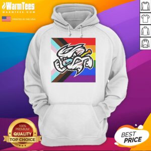 Alt Text: Good Omaha Storm Chasers 2025 hoodie celebrating Happy Pride Month with vibrant colors and logo design.