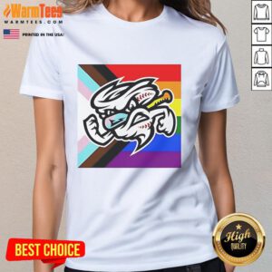 Good Omaha Storm Chasers 2025 Happy Pride Month Ladies Tee featuring vibrant colors and a stylish design for fans.