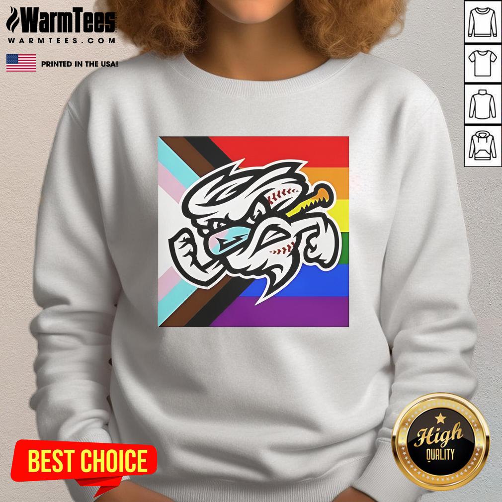 Good Omaha Storm Chasers 2025 Happy Pride Month sweatshirt featuring vibrant colors and a festive design for Pride celebration.