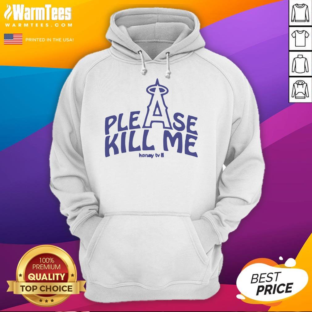 Los Angeles Angels hoodie featuring 'Good Please Kill Me' design, perfect for fans of MLB merchandise and streetwear style.