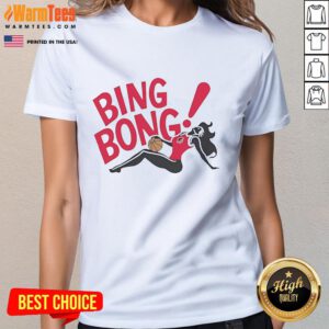 Alt Text: Good Portland Trail Blazers Bing Bong Girl ladies tee featuring vibrant graphics and comfortable fit for fans.