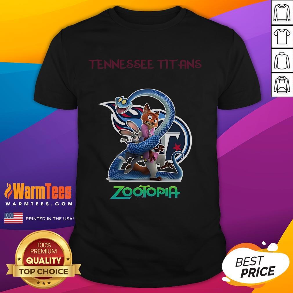 Good Tennessee Titans Zootopia 2 T-Shirt featuring vibrant graphics and a comfortable fit for fans of all ages.