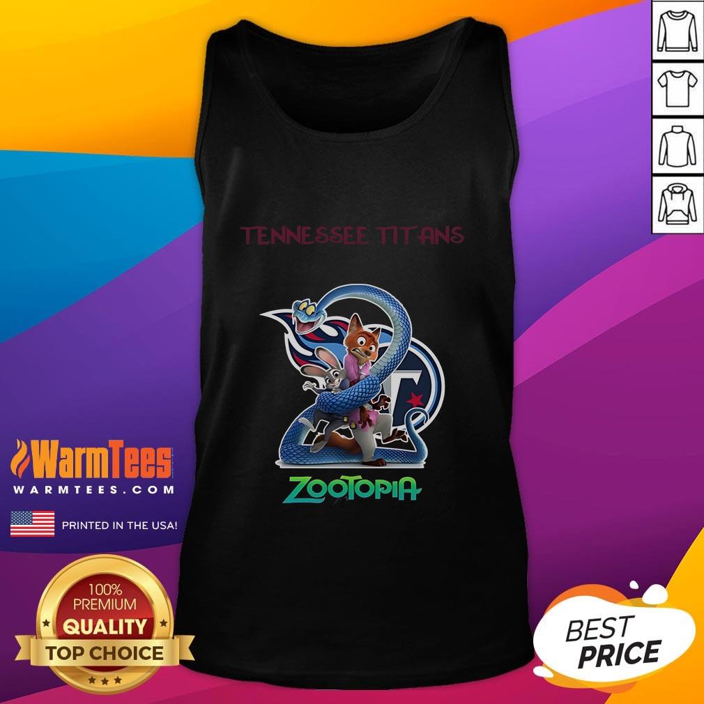 Good Tennessee Titans Zootopia 2 tank top featuring vibrant graphics, perfect for fans and summer wear.