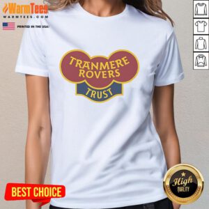 Good Tranmere Rovers Trust Ladies Tee featuring club logo and vibrant design, perfect for fans and stylish supporters.