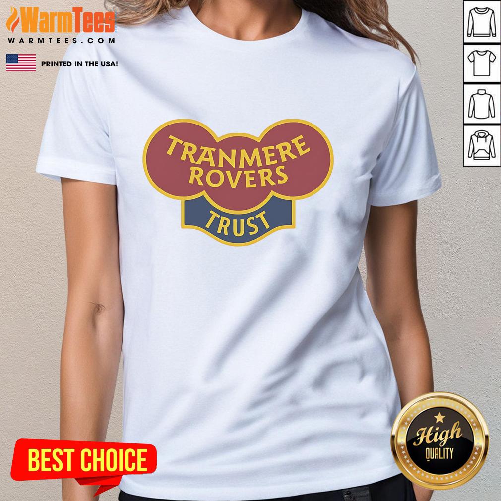 Good Tranmere Rovers Trust Ladies Tee featuring club logo and vibrant design, perfect for fans and stylish supporters.