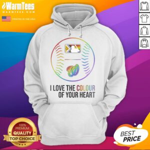 Good Washington Nationals baseball hoodie for Pride Month 2025, featuring vibrant heart design and team colors.
