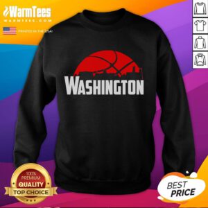 Stylish 2025 Washington Wizards cityscape skyline sweatshirt, featuring vibrant colors and trendy design for fans.