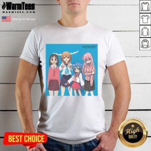 Alt Text: Good Weezer Ayumu Osaka Kasuga Noko Shikanoko Konata Izumi Gotoh Hitori T-Shirt featuring vibrant anime design.