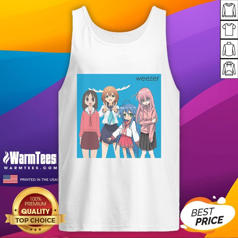 Good Weezer Ayumu Osaka Kasuga Noko Shikanoko Konata Izumi Gotoh Hitori in a stylish tank top, showcasing vibrant anime fashion.