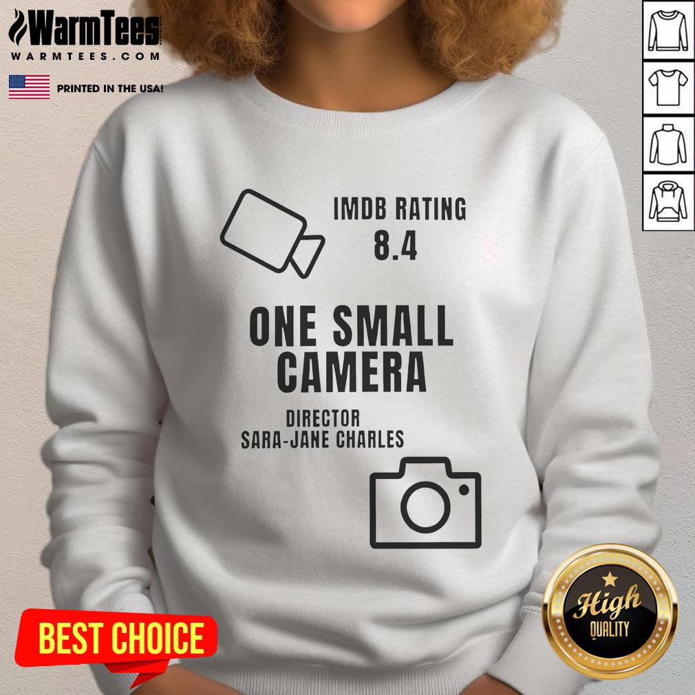 Happy One Small Camera Film Sweatshirt featuring a vintage camera graphic and cozy design, perfect for film enthusiasts.