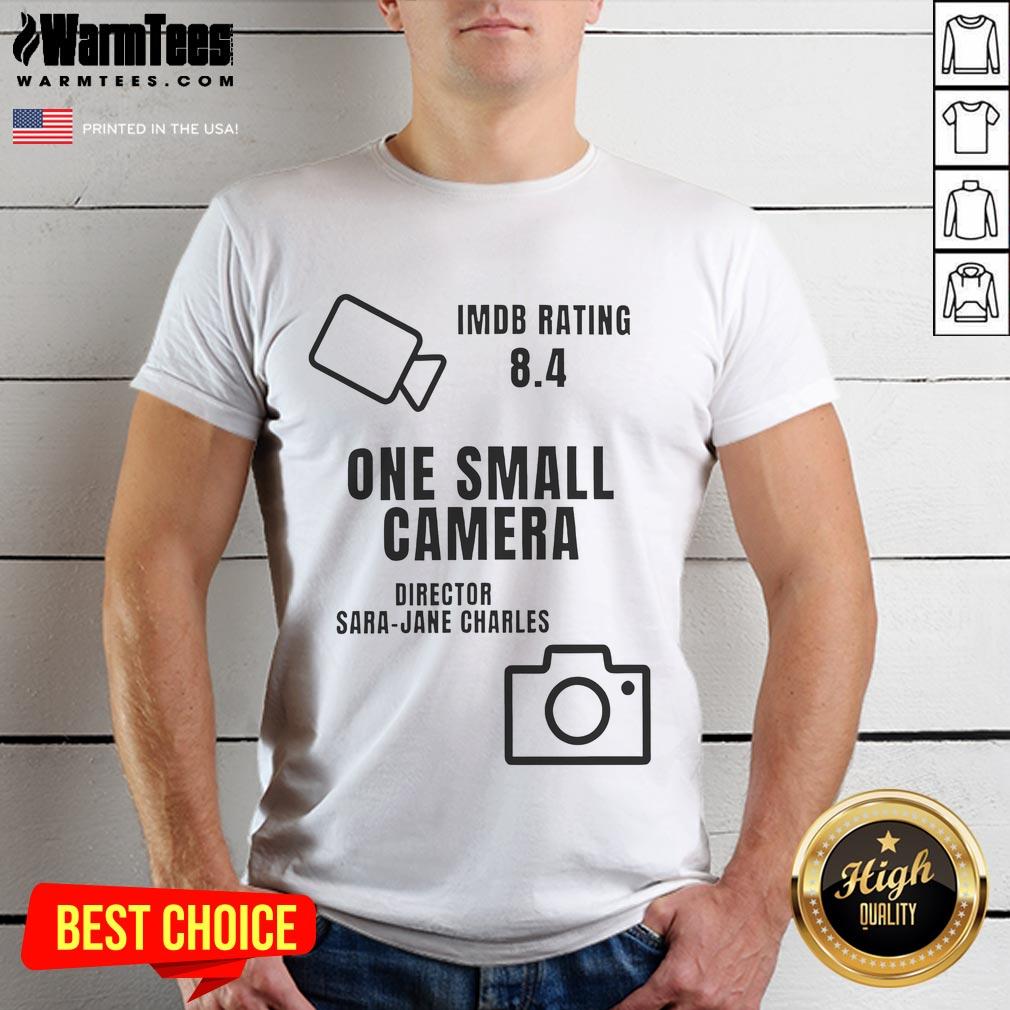 Happy One Small Camera Film T-Shirt featuring a colorful graphic design, perfect for photography enthusiasts and casual wear.