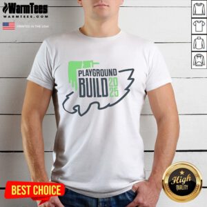Happy Philadelphia Eagles Playground Build 2025 T-Shirt featuring vibrant team colors and playful design for fans.