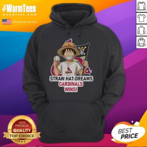 Happy St. Louis Cardinals hoodie featuring Monkey D. Luffy from One Piece, perfect for fans and stylish game day wear.