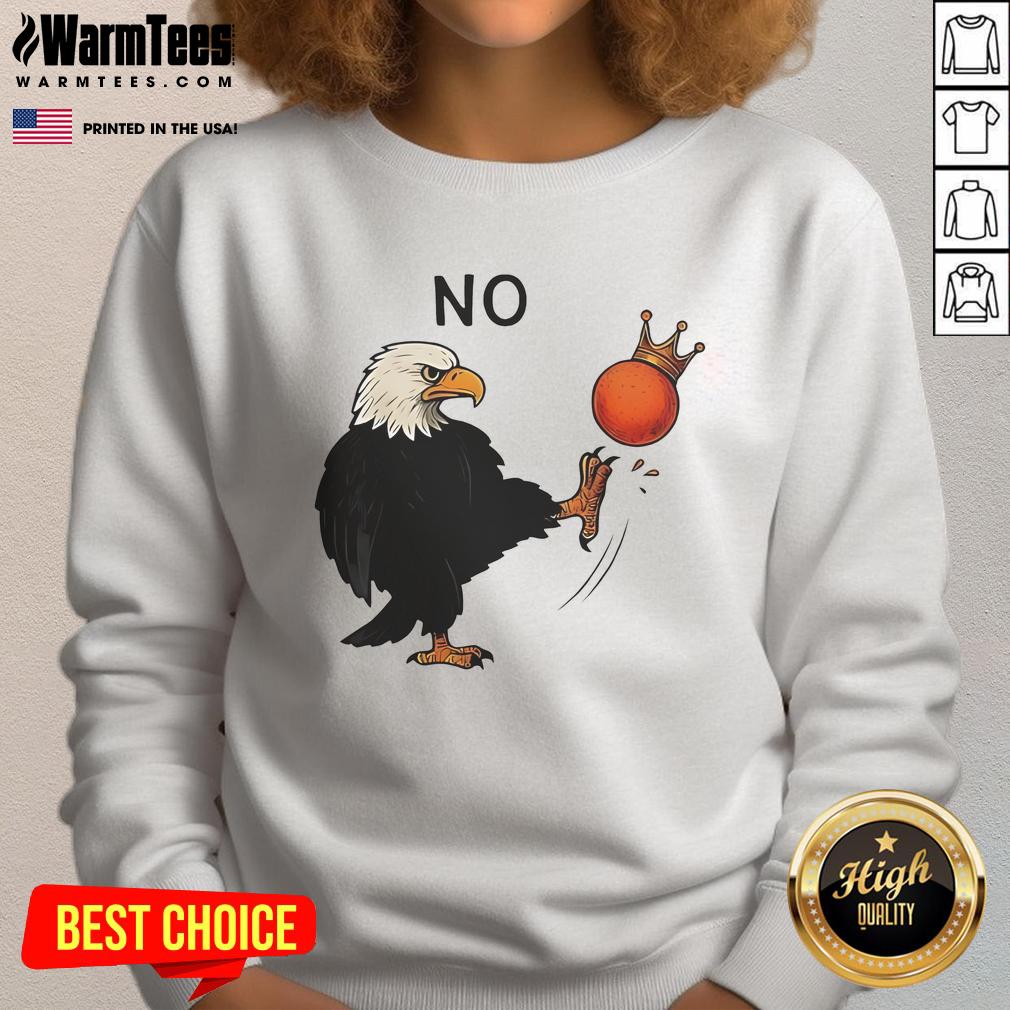 Hot Eagle No Kings Trump Sweatshirt featuring a bold eagle graphic and vibrant colors, perfect for casual wear.
