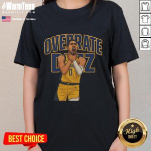 Hot Haliburton Choke Overrate Deez Ladies Tee featuring vibrant design and comfortable fit, perfect for casual wear.