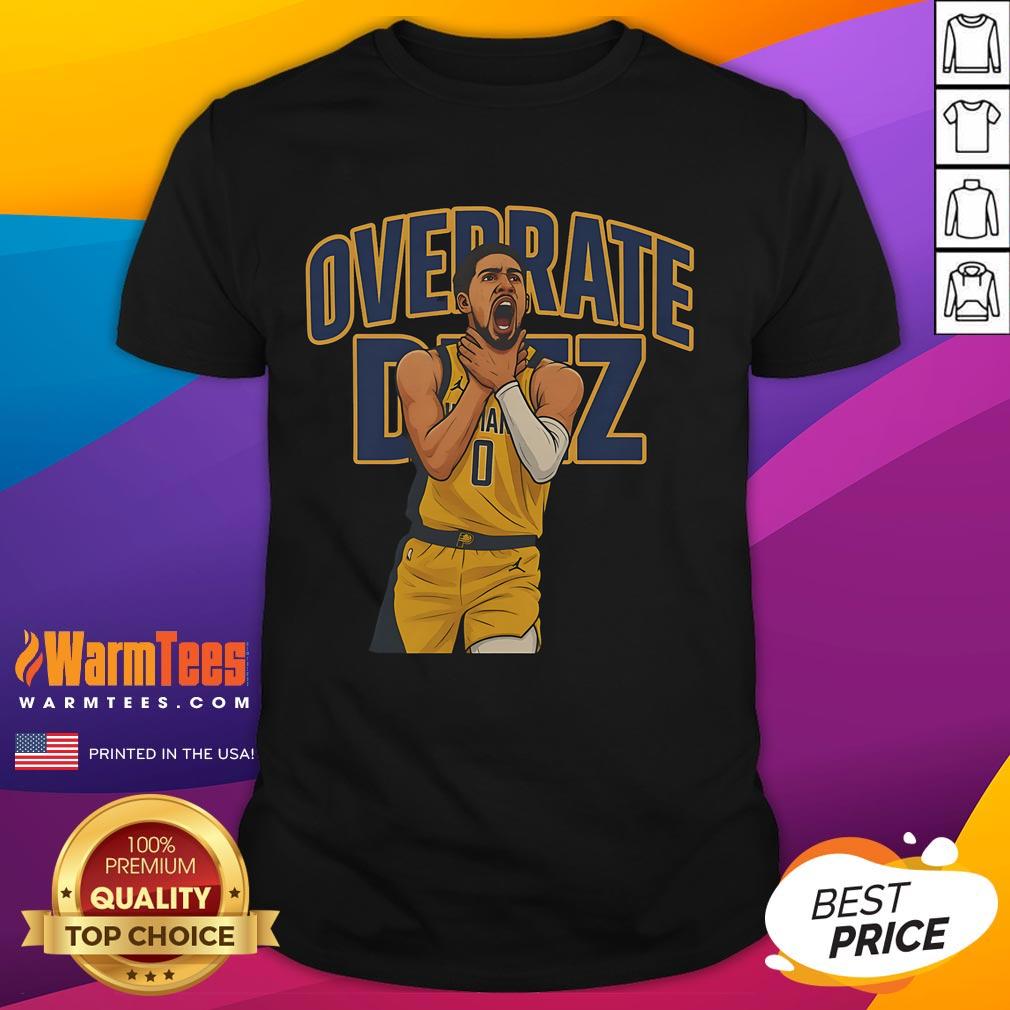 Hot Haliburton Choke Overrate Deez T-Shirt featuring bold graphics and vibrant colors for trendy streetwear enthusiasts.