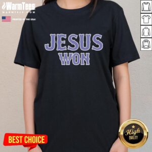 Nice Brett Baty Jesus Won Ladies Tee featuring a stylish design and vibrant colors for baseball fans.