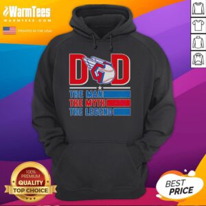 Cleveland Guardians hoodie featuring 'Nice Dad - The Man - The Myth - The Legend' design in vibrant colors.