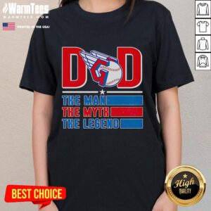 Nice Dad The Man The Myth The Legend Cleveland Guardians ladies tee in stylish design, perfect for fans and casual wear.