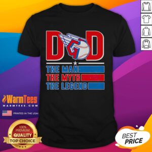 Nice Dad The Man The Myth The Legend Cleveland Guardians T-Shirt featuring bold graphics and a comfortable fit for fans.