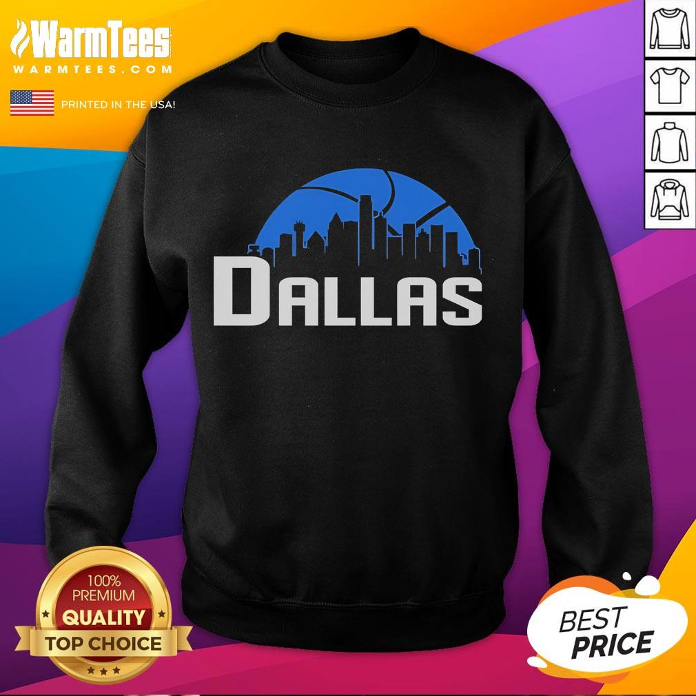 Cozy Nice Dallas Cityscape Skyline sweatshirt featuring a vibrant urban skyline design perfect for city lovers.