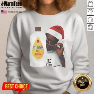 Cozy Nice Diddy Baby Oil Christmas Santa Sweatshirt featuring a festive Santa graphic for holiday celebrations.