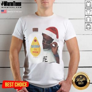 Nice Diddy Baby Oil Christmas Santa T-Shirt featuring a festive Santa graphic and playful holiday design.