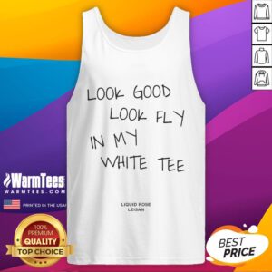 Stylish Liquid Rose Leisan tank top in white, perfect for a chic look. Nice look, good look, fly outfit inspiration.